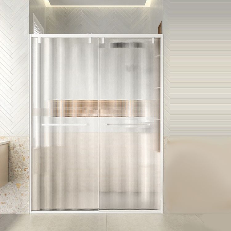 Transparent Double Shower Bath Door Metal White Framed Shower Door Clearhalo 'Bathroom Remodel & Bathroom Fixtures' 'Home Improvement' 'home_improvement' 'home_improvement_shower_tub_doors' 'Shower and Tub Doors' 'shower_tub_doors' 'Showers & Bathtubs' 1200x1200_e55071a5-eec4-4b16-a462-28579d3c4c43