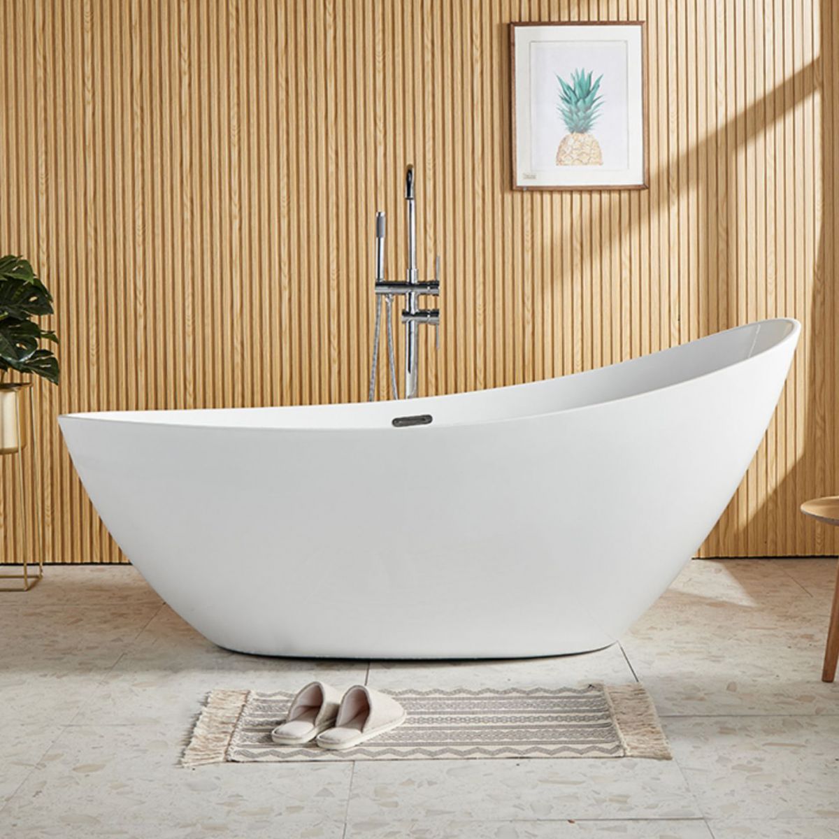 Antique Finish Oval Bathtub Stand Alone Modern Soaking Bath Tub Clearhalo 'Bathroom Remodel & Bathroom Fixtures' 'Bathtubs' 'Home Improvement' 'home_improvement' 'home_improvement_bathtubs' 'Showers & Bathtubs' 1200x1200_e5550dd6-8e75-4b29-8049-aafd7e5d676e