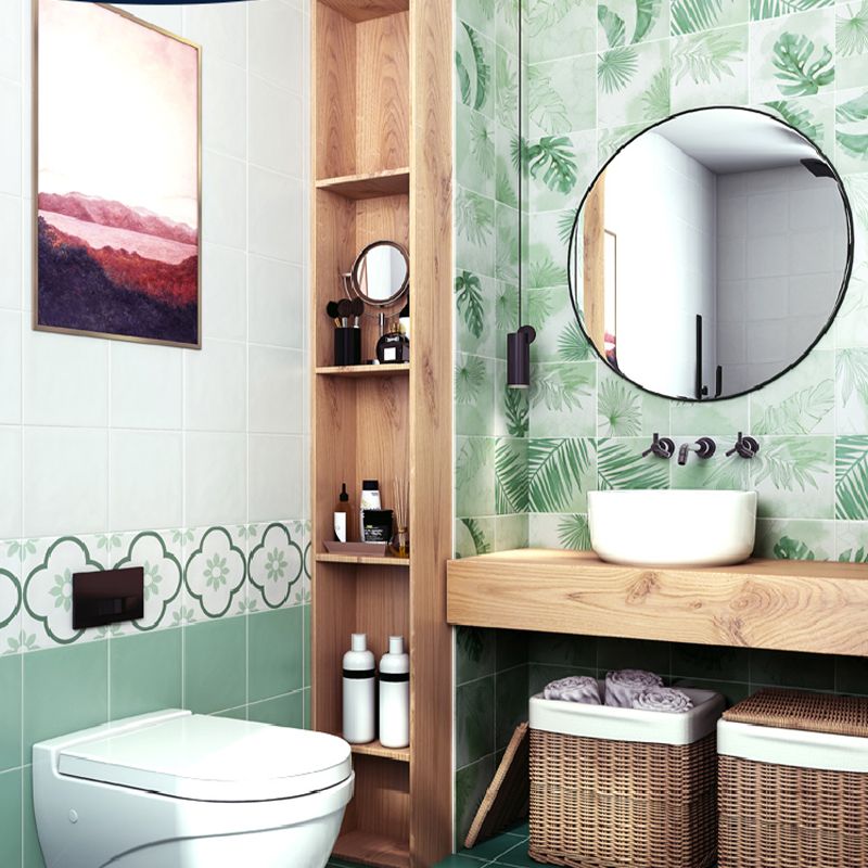 Square Ceramic Matte Straight Edge Floor and Wall Tile Patterned Bathroom Floor Clearhalo 'Floor Tiles & Wall Tiles' 'floor_tiles_wall_tiles' 'Flooring 'Home Improvement' 'home_improvement' 'home_improvement_floor_tiles_wall_tiles' Walls and Ceiling' 1200x1200_e56a3b7d-a73b-4e88-bf89-cf6805cbd498