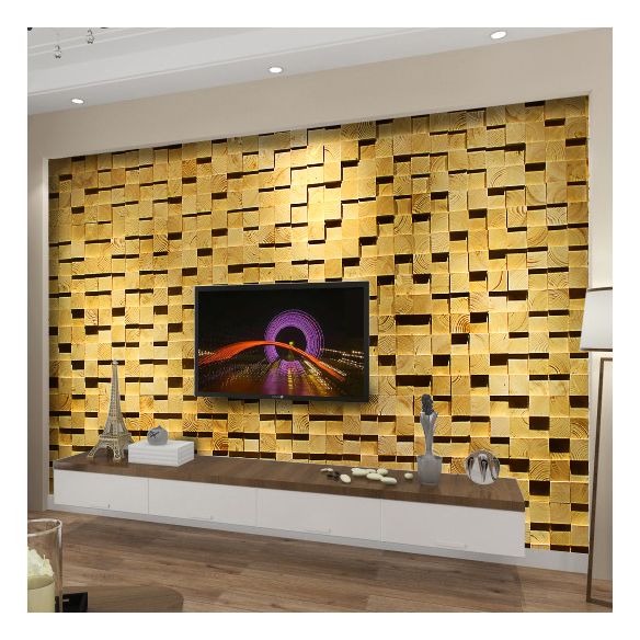 Wood Mosaic Paneling Shiplap Glue Down Indoor Contemporary Wall Paneling Clearhalo 'Flooring 'Home Improvement' 'home_improvement' 'home_improvement_wall_paneling' 'Wall Paneling' 'wall_paneling' 'Walls & Ceilings' Walls and Ceiling' 1200x1200_e584a155-9b50-44b7-b495-881d1a83dbda