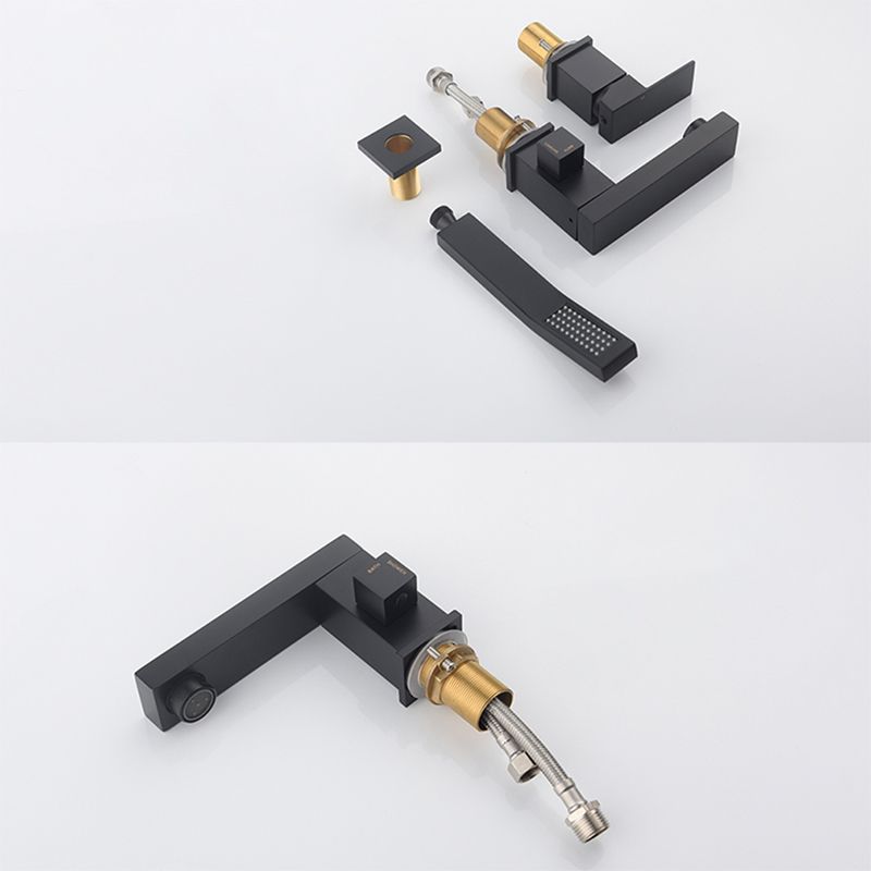 Deck Mounted Metal Freestanding Tub Filler Single Handle Freestanding Faucet Clearhalo 'Bathroom Remodel & Bathroom Fixtures' 'Bathtub Faucets' 'bathtub_faucets' 'Home Improvement' 'home_improvement' 'home_improvement_bathtub_faucets' 1200x1200_e5b0302d-4bcb-40a8-a33d-a4a10b268905