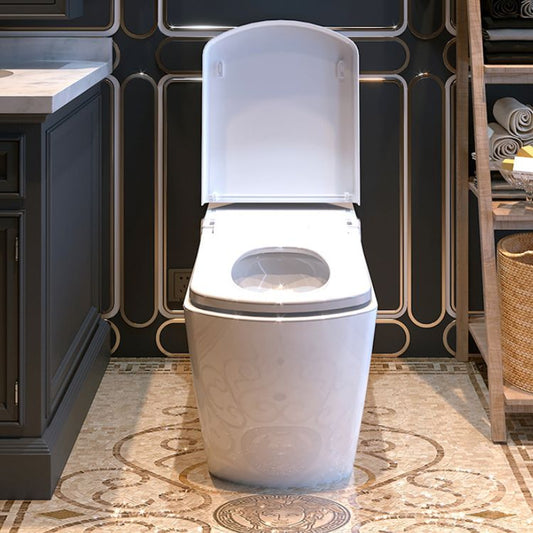 16.9" Tall Contemporary White Ceramic Elongated Floor Standing Bidet Clearhalo 'Bathroom Remodel & Bathroom Fixtures' 'Bidets' 'Home Improvement' 'home_improvement' 'home_improvement_bidets' 'Toilets & Bidets' 1200x1200_e5bf3f08-2986-46bf-b446-8aca991cca6d