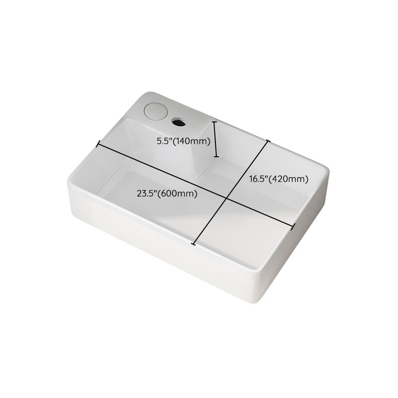 Modern Vessel Bathroom Sink Rectangular Porcelain with Overflow and Faucet Basin Sink Clearhalo 'Bathroom Remodel & Bathroom Fixtures' 'Bathroom Sinks & Faucet Components' 'Bathroom Sinks' 'bathroom_sink' 'Home Improvement' 'home_improvement' 'home_improvement_bathroom_sink' 1200x1200_e5d50844-d3d8-4724-816f-7a54ce5bcad6