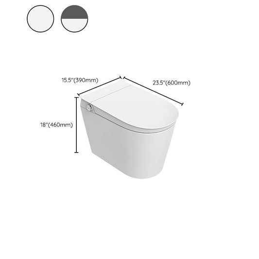 White Floor Mount Bidet Elongated Ceramic Remote Control Included Clearhalo 'Bathroom Remodel & Bathroom Fixtures' 'Bidets' 'Home Improvement' 'home_improvement' 'home_improvement_bidets' 'Toilets & Bidets' 1200x1200_e5e2b210-4e24-4c91-9c83-b9b2df1553d7
