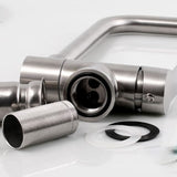 Modern Bar Faucet 1-Handle in Silver Kitchen Faucet with Supply Lines Clearhalo 'Home Improvement' 'home_improvement' 'home_improvement_kitchen_faucets' 'Kitchen Faucets' 'Kitchen Remodel & Kitchen Fixtures' 'Kitchen Sinks & Faucet Components' 'kitchen_faucets' 1200x1200_e5e817f9-b74a-4c29-b2e1-f9ab530cb5ad