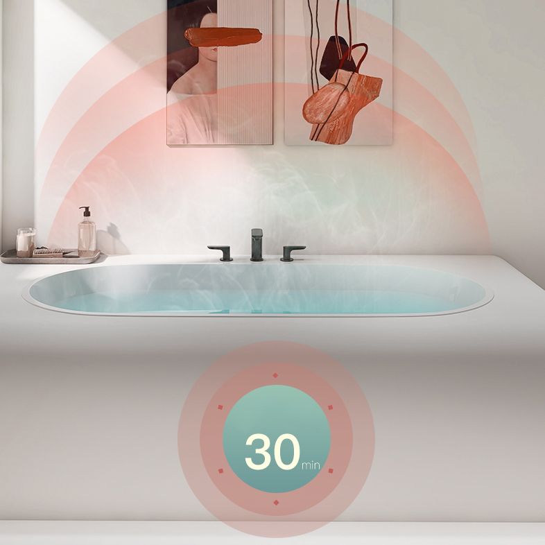 Modern Oval Drop-in Bath Tub 23.22" H White Acrylic Bathtub for Home Clearhalo 'Bathroom Remodel & Bathroom Fixtures' 'Bathtubs' 'Home Improvement' 'home_improvement' 'home_improvement_bathtubs' 'Showers & Bathtubs' 1200x1200_e6154fc7-c3cd-40a1-be66-deebfde88c9e