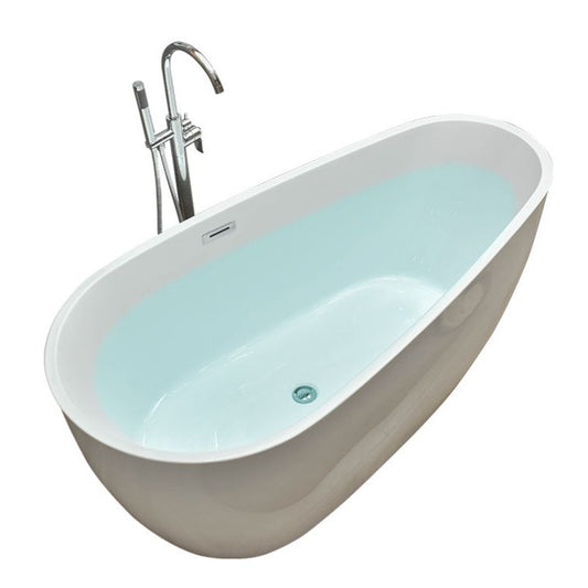 Center Modern Bathtub Freestanding Acrylic Soaking White Bath Clearhalo 'Bathroom Remodel & Bathroom Fixtures' 'Bathtubs' 'Home Improvement' 'home_improvement' 'home_improvement_bathtubs' 'Showers & Bathtubs' 1200x1200_e6305cbf-71af-4bbd-8b5c-55f4b236e7b3