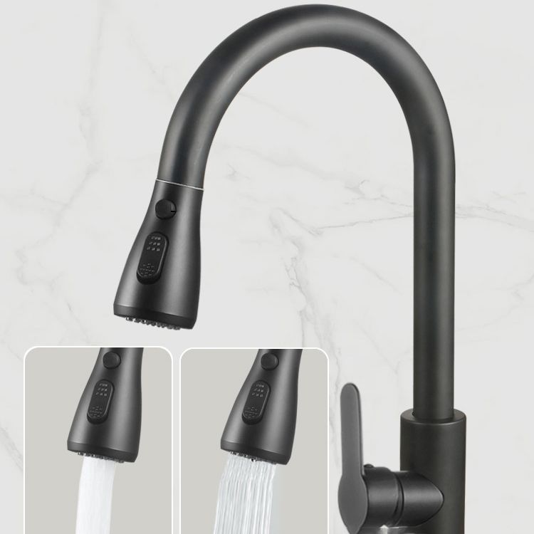 Modern Style Kitchen Faucet 304 Stainless Steel High Arc Pull Down Kitchen Faucet Clearhalo 'Home Improvement' 'home_improvement' 'home_improvement_kitchen_faucets' 'Kitchen Faucets' 'Kitchen Remodel & Kitchen Fixtures' 'Kitchen Sinks & Faucet Components' 'kitchen_faucets' 1200x1200_e64467c0-bb51-45b3-906b-9fb7959ec5d9