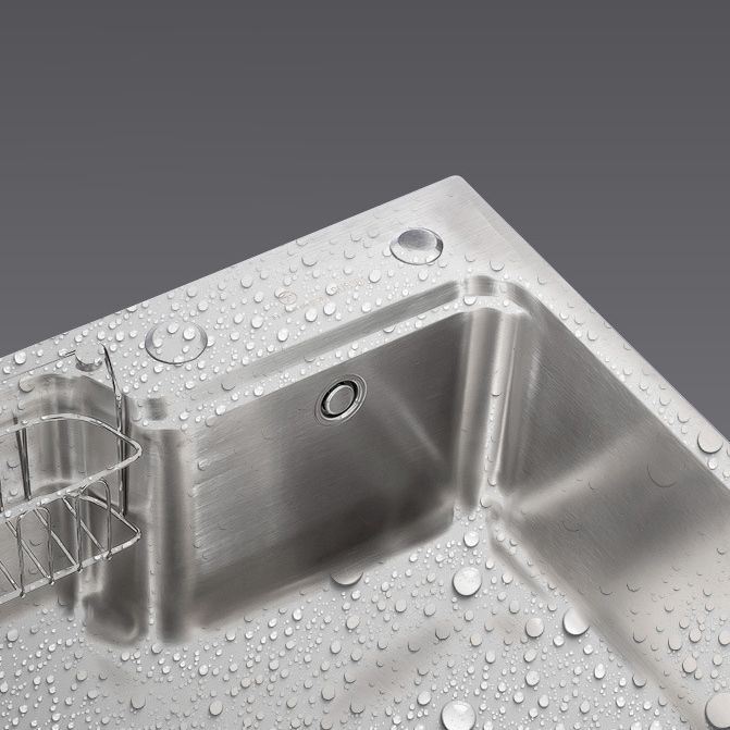 Stainless Steel Kitchen Sink Single Bowl Kitchen Sink(Not Included Faucet) Clearhalo 'Home Improvement' 'home_improvement' 'home_improvement_kitchen_sinks' 'Kitchen Remodel & Kitchen Fixtures' 'Kitchen Sinks & Faucet Components' 'Kitchen Sinks' 'kitchen_sinks' 1200x1200_e6711b01-5503-4f4d-921c-eb60295c4813