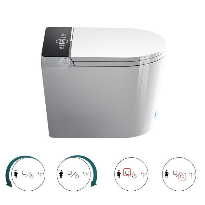 Contemporary Electronic Elongated Toilet Floor Standing Bidet Clearhalo 'Bathroom Remodel & Bathroom Fixtures' 'Bidets' 'Home Improvement' 'home_improvement' 'home_improvement_bidets' 'Toilets & Bidets' 1200x1200_e69891fa-acfd-4d37-b1fe-fdb5b984375a