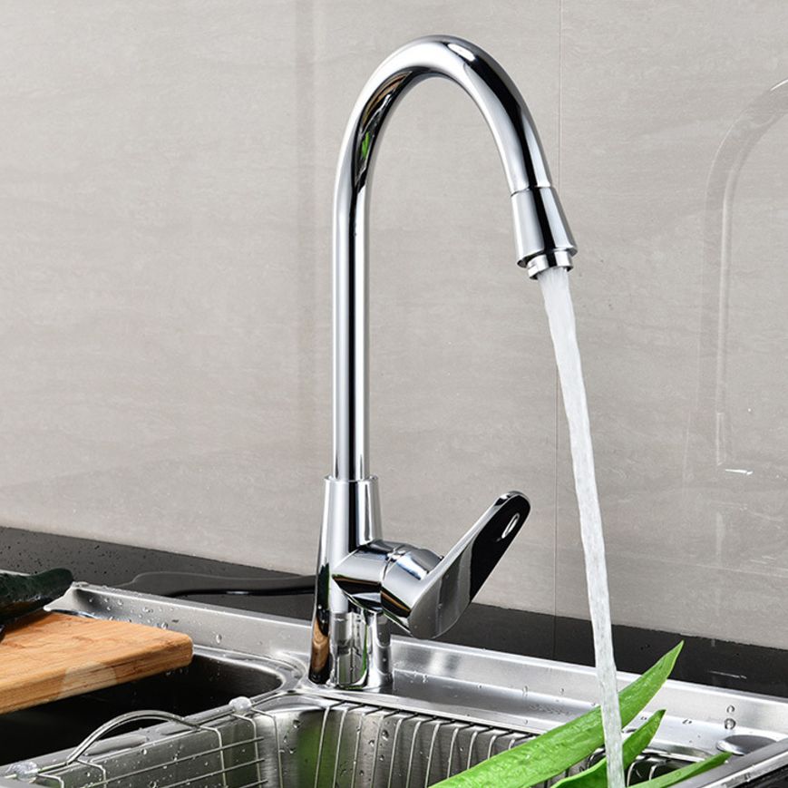 Traditional 1-Handle Faucet 1-Hole with Water Dispenser Standard Kitchen Faucet Clearhalo 'Home Improvement' 'home_improvement' 'home_improvement_kitchen_faucets' 'Kitchen Faucets' 'Kitchen Remodel & Kitchen Fixtures' 'Kitchen Sinks & Faucet Components' 'kitchen_faucets' 1200x1200_e6e47d1d-d0fc-4728-b455-d24b0b0948e2