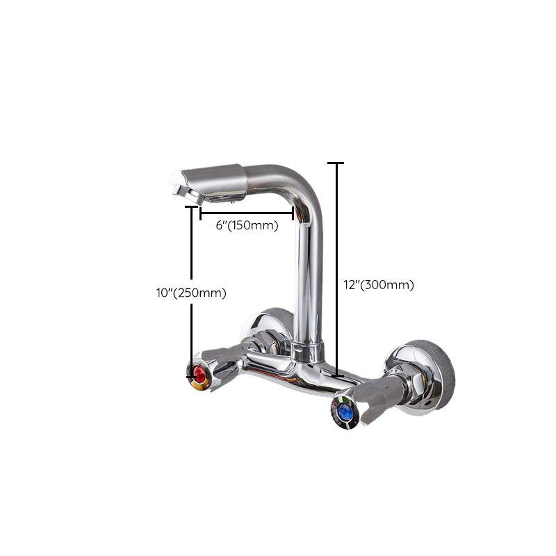 Modern Kitchen Tub Faucet Knob Two Handle Wall Mounted Faucet Clearhalo 'Home Improvement' 'home_improvement' 'home_improvement_kitchen_faucets' 'Kitchen Faucets' 'Kitchen Remodel & Kitchen Fixtures' 'Kitchen Sinks & Faucet Components' 'kitchen_faucets' 1200x1200_e6f0bf07-cb17-4cfc-afa1-8114dfa5343a