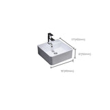 Contemporary Vessel Bathroom Sink Rectangular White Ceramic Overflow Drain Assembly Sink Clearhalo 'Bathroom Remodel & Bathroom Fixtures' 'Bathroom Sinks & Faucet Components' 'Bathroom Sinks' 'bathroom_sink' 'Home Improvement' 'home_improvement' 'home_improvement_bathroom_sink' 1200x1200_e70d5106-f495-4faa-94de-2972e5c259a1