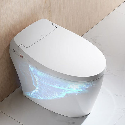 Antimicrobial Floor Mount Bidet Elongated All-In-One Toilet Seat Bidet with Heated Seat Clearhalo 'Bathroom Remodel & Bathroom Fixtures' 'Bidets' 'Home Improvement' 'home_improvement' 'home_improvement_bidets' 'Toilets & Bidets' 1200x1200_e7354d1e-02ce-4b4f-a0dc-3cd6da487852