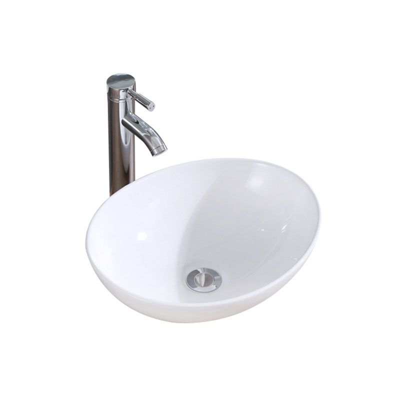 Modern Vessel Bathroom Sink Porcelain Oval Vessel Lavatory Sink(Not Included Faucet) Clearhalo 'Bathroom Remodel & Bathroom Fixtures' 'Bathroom Sinks & Faucet Components' 'Bathroom Sinks' 'bathroom_sink' 'Home Improvement' 'home_improvement' 'home_improvement_bathroom_sink' 1200x1200_e766a2ca-cbdc-4754-86ea-f74f6c1317ce