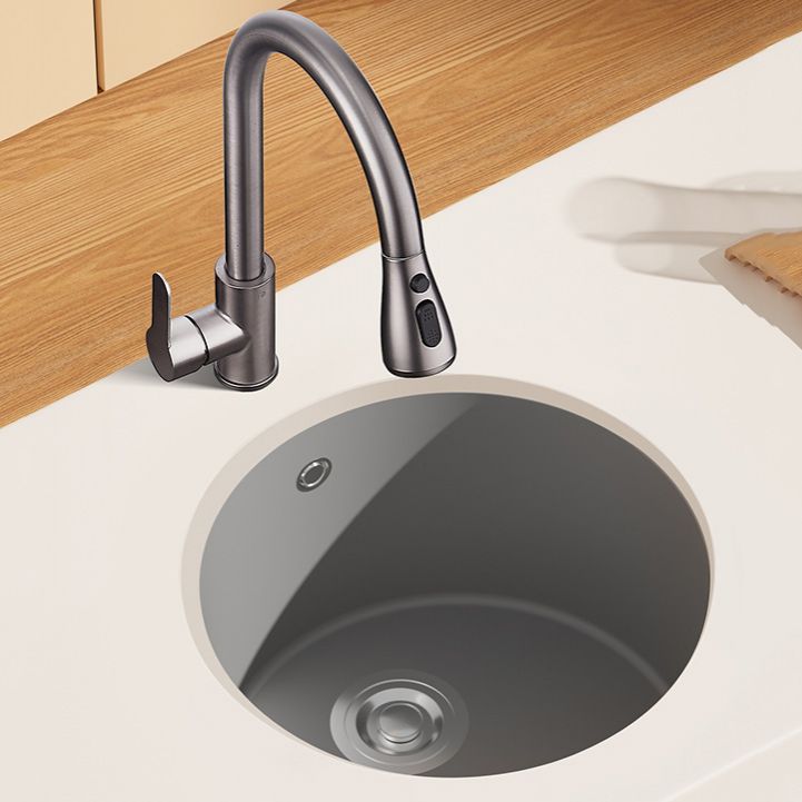Quartz Kitchen Sink Round Single Bowl Kitchen Sink with Drain Assembly Clearhalo 'Home Improvement' 'home_improvement' 'home_improvement_kitchen_sinks' 'Kitchen Remodel & Kitchen Fixtures' 'Kitchen Sinks & Faucet Components' 'Kitchen Sinks' 'kitchen_sinks' 1200x1200_e7680736-00a8-47ea-a999-2a6f075d6d2e
