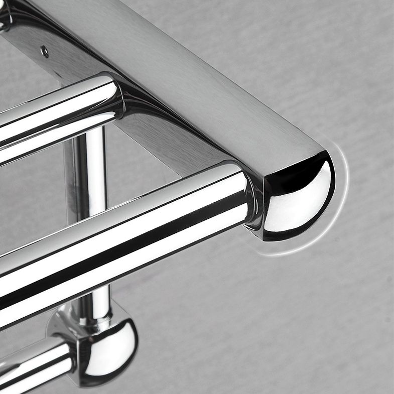 Polished Chrome Modernism Bathroom Accessory Set Bath Shelf/ Towel Bar/Robe Hooks Included Clearhalo 'Bathroom Hardware Sets' 'Bathroom Hardware' 'Bathroom Remodel & Bathroom Fixtures' 'bathroom_hardware_sets' 'Home Improvement' 'home_improvement' 'home_improvement_bathroom_hardware_sets' 1200x1200_e795a5fe-afc4-42de-9a26-3afd13ef3639
