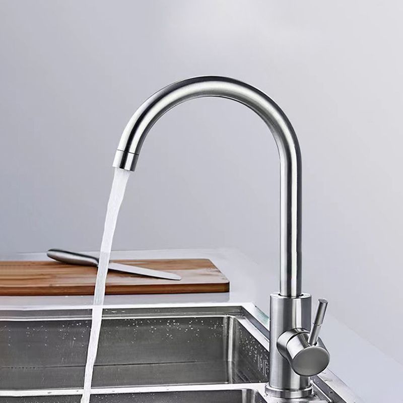 1-Handle Faucets Stainless Steel with Water Dispenser Standard Kitchen Faucet Clearhalo 'Home Improvement' 'home_improvement' 'home_improvement_kitchen_faucets' 'Kitchen Faucets' 'Kitchen Remodel & Kitchen Fixtures' 'Kitchen Sinks & Faucet Components' 'kitchen_faucets' 1200x1200_e7a1ff95-2e22-4c45-84f4-7787f0984368