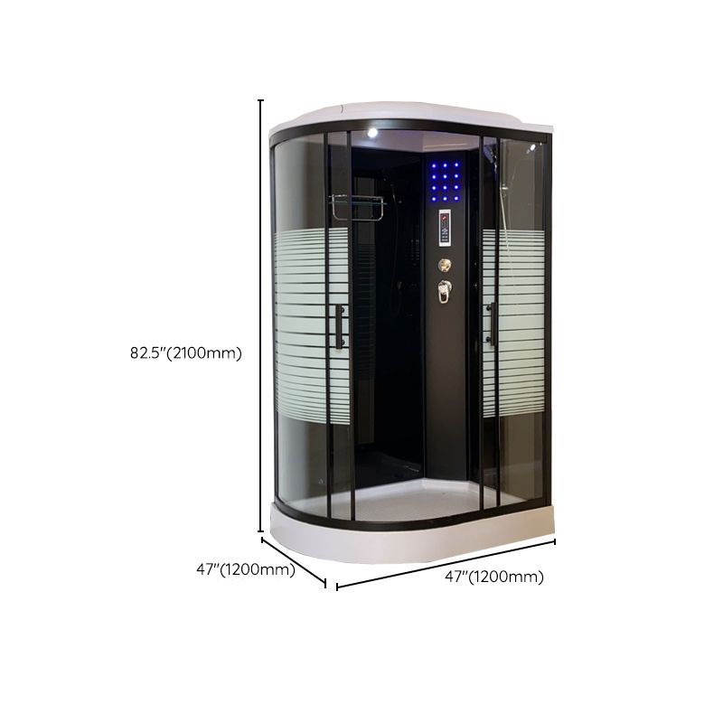 Rounded Shower Stall Framed Double Sliding White Shower Stall Clearhalo 'Bathroom Remodel & Bathroom Fixtures' 'Home Improvement' 'home_improvement' 'home_improvement_shower_stalls_enclosures' 'Shower Stalls & Enclosures' 'shower_stalls_enclosures' 'Showers & Bathtubs' 1200x1200_e7a5341e-d13c-4f3e-aa23-8aff3ed4626e