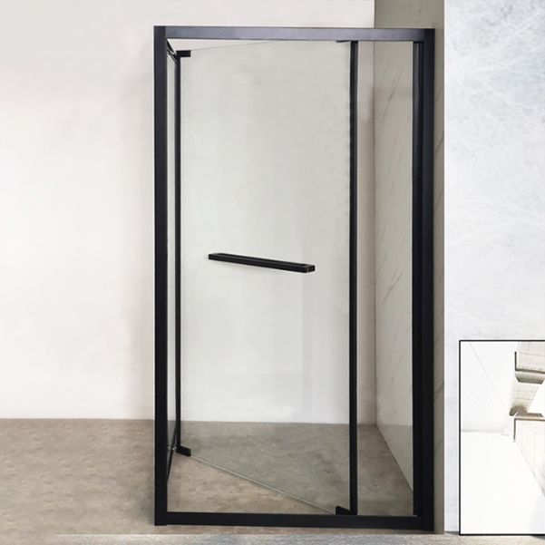 Rectangle Shower Enclosure Matt Black Tempered Glass Shower Enclosure Clearhalo 'Bathroom Remodel & Bathroom Fixtures' 'Home Improvement' 'home_improvement' 'home_improvement_shower_stalls_enclosures' 'Shower Stalls & Enclosures' 'shower_stalls_enclosures' 'Showers & Bathtubs' 1200x1200_e7b560d9-65a4-450e-8023-e77f5202ff28