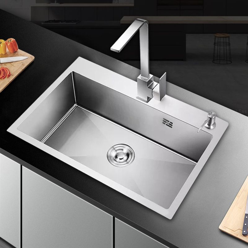 Modern Kitchen Sink Stainless Steel with Accessories and Faucet Workstation Sink Clearhalo 'Home Improvement' 'home_improvement' 'home_improvement_kitchen_sinks' 'Kitchen Remodel & Kitchen Fixtures' 'Kitchen Sinks & Faucet Components' 'Kitchen Sinks' 'kitchen_sinks' 1200x1200_e7d3d6a7-1462-405c-bb1c-65ea825e2db5