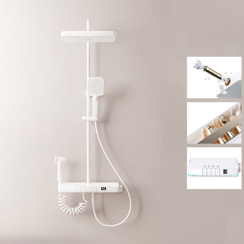Modern Shower System Brass Slide Bar Included Wall Mounted Shower Set Clearhalo 'Bathroom Remodel & Bathroom Fixtures' 'Home Improvement' 'home_improvement' 'home_improvement_shower_faucets' 'Shower Faucets & Systems' 'shower_faucets' 'Showers & Bathtubs Plumbing' 'Showers & Bathtubs' 1200x1200_e7e80886-68ba-4a65-a00f-bb729f802412