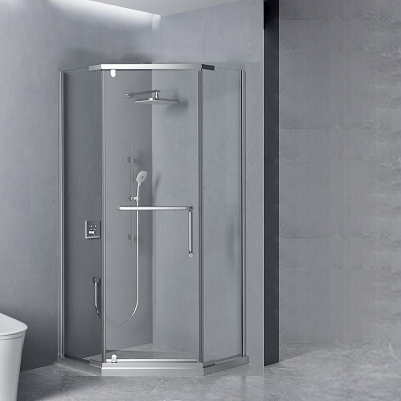 Aluminum Alloy Tempered Glass Shower Door Simple Shower Screen Clearhalo 'Bathroom Remodel & Bathroom Fixtures' 'Home Improvement' 'home_improvement' 'home_improvement_shower_tub_doors' 'Shower and Tub Doors' 'shower_tub_doors' 'Showers & Bathtubs' 1200x1200_e7f5fe56-f05a-4710-903a-3b53998c9faf