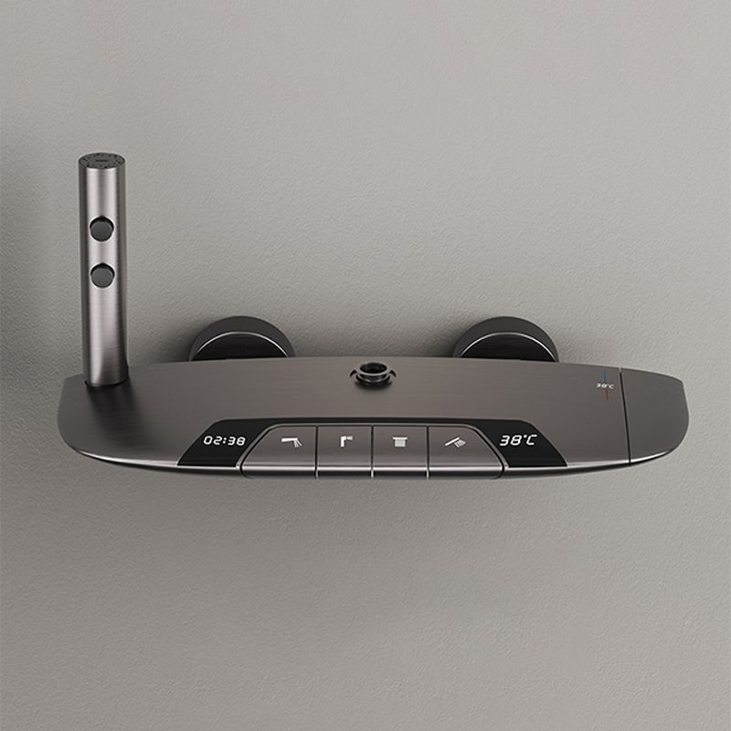 Modern Shower Head Combo Brass Swivel Slide Bar Included Wall Mounted Shower System Clearhalo 'Bathroom Remodel & Bathroom Fixtures' 'Home Improvement' 'home_improvement' 'home_improvement_shower_faucets' 'Shower Faucets & Systems' 'shower_faucets' 'Showers & Bathtubs Plumbing' 'Showers & Bathtubs' 1200x1200_e7fc8d81-0876-4b97-b06c-4fe256781875