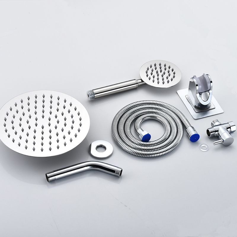 Home Round Dual Shower Heads Modern Style Wall Mounted Metal Dual Shower Clearhalo 'Bathroom Remodel & Bathroom Fixtures' 'Home Improvement' 'home_improvement' 'home_improvement_shower_heads' 'Shower Heads' 'shower_heads' 'Showers & Bathtubs Plumbing' 'Showers & Bathtubs' 1200x1200_e809215f-aed2-4c60-a29e-963891e50388