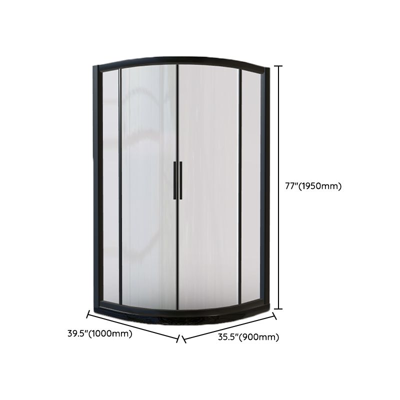Easy Clean Glass Shower Enclosure Black Neo-Angle Shower Kit Clearhalo 'Bathroom Remodel & Bathroom Fixtures' 'Home Improvement' 'home_improvement' 'home_improvement_shower_stalls_enclosures' 'Shower Stalls & Enclosures' 'shower_stalls_enclosures' 'Showers & Bathtubs' 1200x1200_e8134612-62b5-4ec3-845c-0de789837f3c