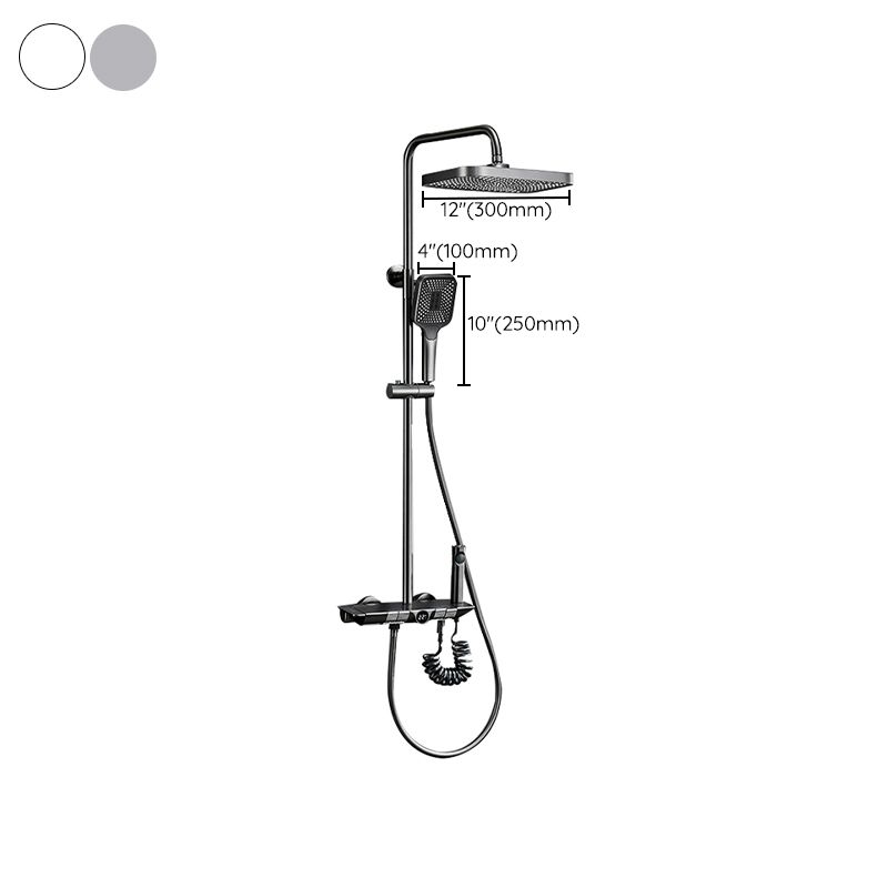 Modern Shower System Adjustable Shower Head Slide Bar Wall Mounted Shower Set Clearhalo 'Bathroom Remodel & Bathroom Fixtures' 'Home Improvement' 'home_improvement' 'home_improvement_shower_faucets' 'Shower Faucets & Systems' 'shower_faucets' 'Showers & Bathtubs Plumbing' 'Showers & Bathtubs' 1200x1200_e827b585-bab0-4f1d-9379-3353f1bf41da