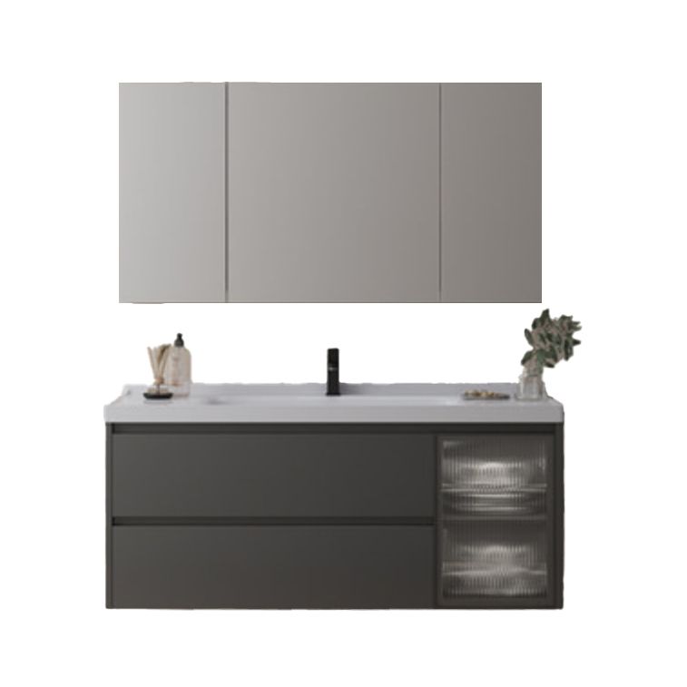 Modern Vanity Rectangular Dark Gray Single-Sink Wall Mount Sink Vanity Clearhalo 'Bathroom Remodel & Bathroom Fixtures' 'Bathroom Vanities' 'bathroom_vanities' 'Home Improvement' 'home_improvement' 'home_improvement_bathroom_vanities' 1200x1200_e83151fe-cd3f-4907-b79e-fd283842ff04