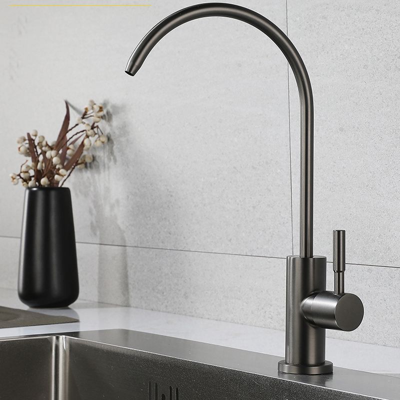 Pull Down 1-Hold Single Handle Kitchen Faucet High Arch Water Filler Clearhalo 'Home Improvement' 'home_improvement' 'home_improvement_kitchen_faucets' 'Kitchen Faucets' 'Kitchen Remodel & Kitchen Fixtures' 'Kitchen Sinks & Faucet Components' 'kitchen_faucets' 1200x1200_e83173da-4c17-4ca8-888c-7055b0b9033b