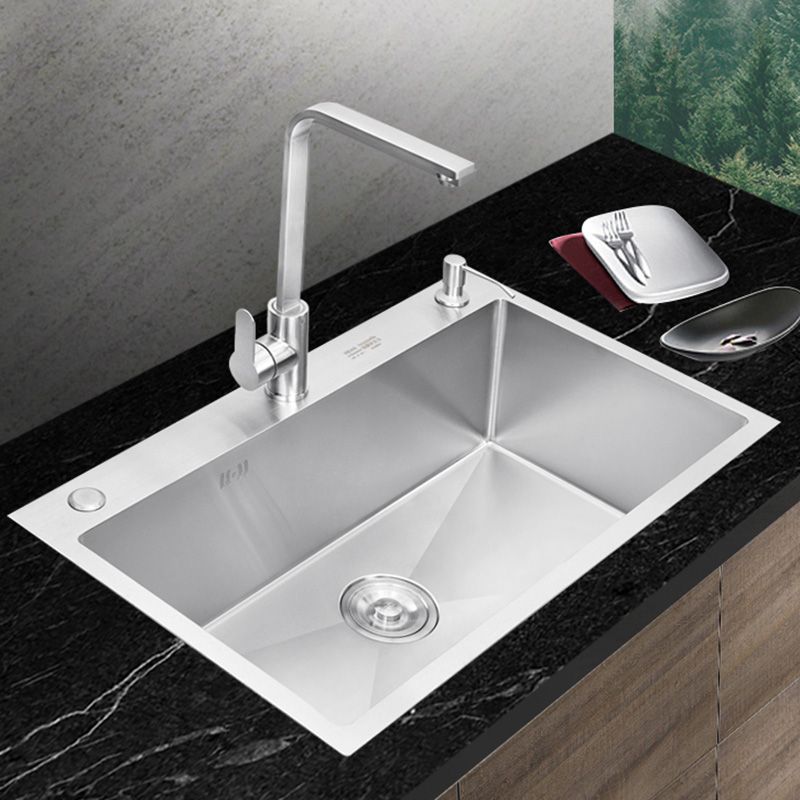 Contemporary Kitchen Sink Stainless Steel Drain Assembly Kitchen Sink Clearhalo 'Home Improvement' 'home_improvement' 'home_improvement_kitchen_sinks' 'Kitchen Remodel & Kitchen Fixtures' 'Kitchen Sinks & Faucet Components' 'Kitchen Sinks' 'kitchen_sinks' 1200x1200_e83d2568-8a14-40aa-993b-d37a59f20cb1