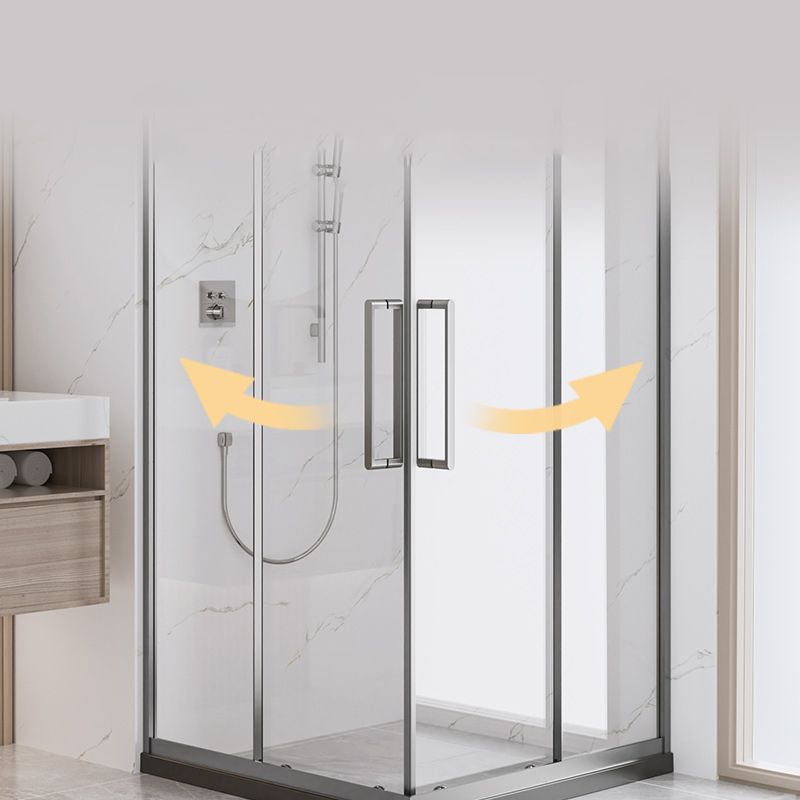 Square Shower Enclosure Tempered Glass Shower Enclosure with Door Handles Clearhalo 'Bathroom Remodel & Bathroom Fixtures' 'Home Improvement' 'home_improvement' 'home_improvement_shower_stalls_enclosures' 'Shower Stalls & Enclosures' 'shower_stalls_enclosures' 'Showers & Bathtubs' 1200x1200_e867a153-7a8a-4298-bd98-09c32b8da855