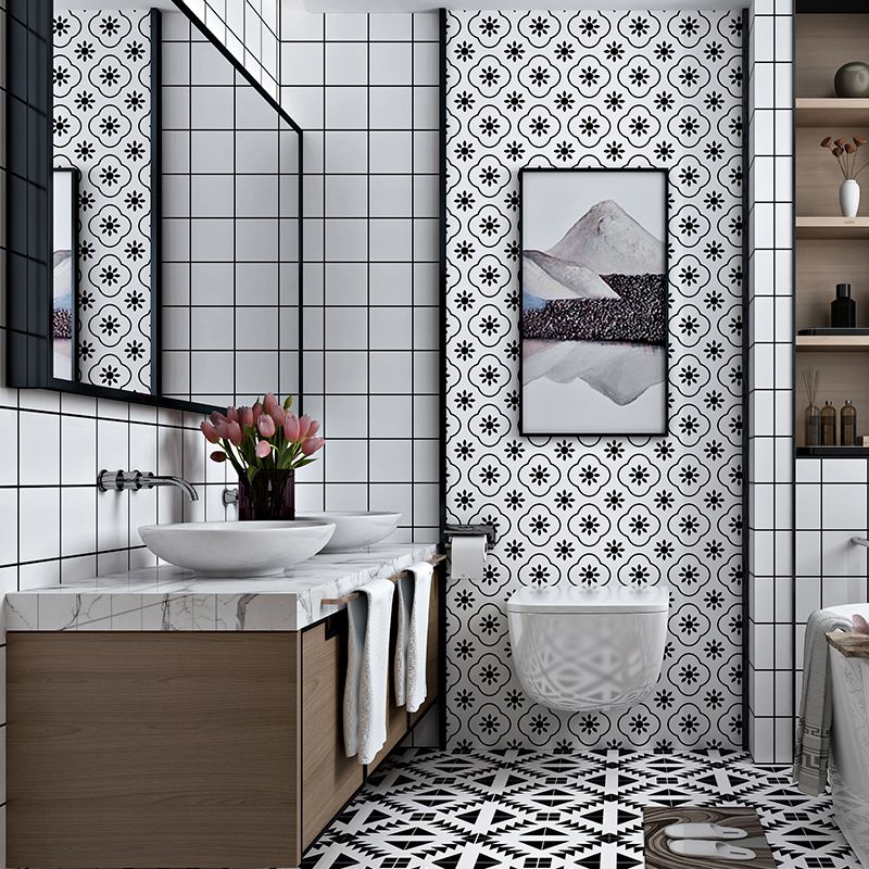 Square Mosaic Tile Plastic Peel and Stick Tile for Kitchen and Bathroom Clearhalo 'Flooring 'Home Improvement' 'home_improvement' 'home_improvement_peel_stick_blacksplash' 'Peel & Stick Backsplash Tile' 'peel_stick_blacksplash' 'Walls & Ceilings' Walls and Ceiling' 1200x1200_e877c7bf-8212-4daa-90d3-754c58a6ed87