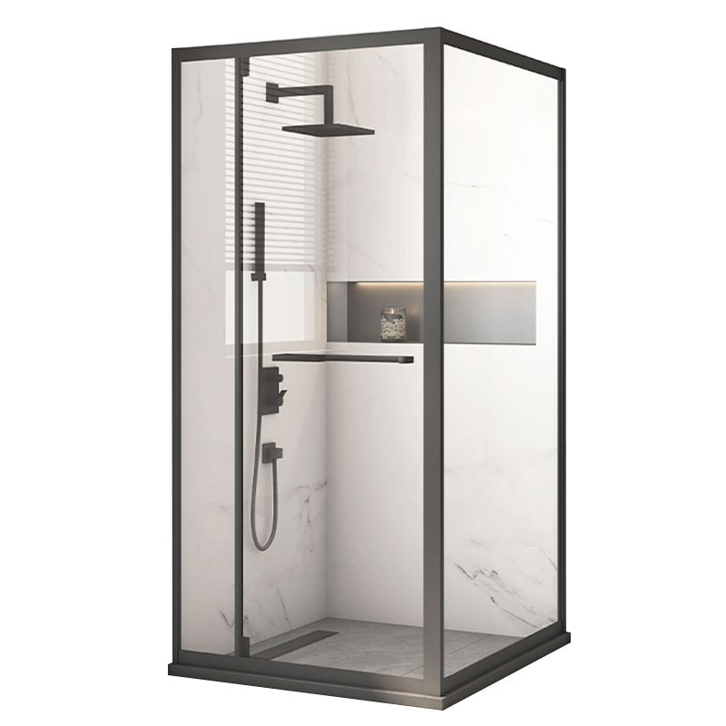 Tempered Single Sliding Shower Door Framed Transparent Shower Doors Clearhalo 'Bathroom Remodel & Bathroom Fixtures' 'Home Improvement' 'home_improvement' 'home_improvement_shower_tub_doors' 'Shower and Tub Doors' 'shower_tub_doors' 'Showers & Bathtubs' 1200x1200_e8833e03-9ee8-432f-b0a8-01be302efd91