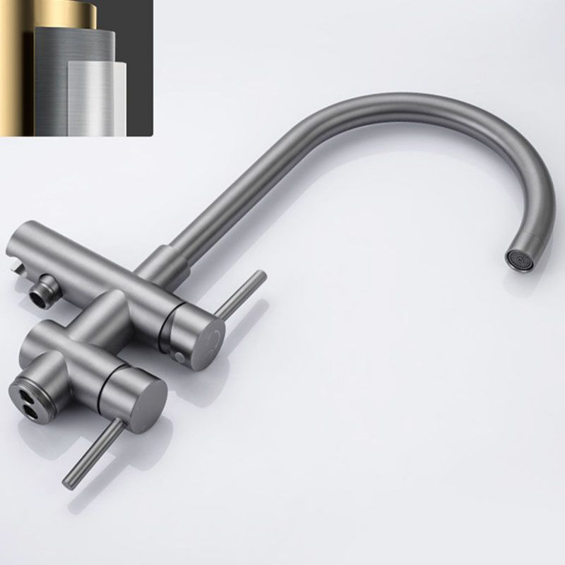 Floor Mounted Copper Freestanding Tub Filler Freestanding High Arc Tub Metal Filler Trim Clearhalo 'Bathroom Remodel & Bathroom Fixtures' 'Bathtub Faucets' 'bathtub_faucets' 'Home Improvement' 'home_improvement' 'home_improvement_bathtub_faucets' 1200x1200_e886e5cc-683c-46d8-9bd5-ca91d0329b82