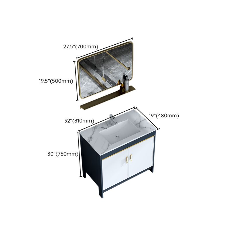 Floor Mount Modern Bathroom Vanity Blue Single-Sink Rectangular Vanity Set Clearhalo 'Bathroom Remodel & Bathroom Fixtures' 'Bathroom Vanities' 'bathroom_vanities' 'Home Improvement' 'home_improvement' 'home_improvement_bathroom_vanities' 1200x1200_e888c455-bdff-4c26-8065-c4ce6be6bade