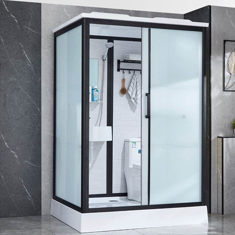 Rectangle Shower Stall Single Sliding Shower Stall with Towel Bar Clearhalo 'Bathroom Remodel & Bathroom Fixtures' 'Home Improvement' 'home_improvement' 'home_improvement_shower_stalls_enclosures' 'Shower Stalls & Enclosures' 'shower_stalls_enclosures' 'Showers & Bathtubs' 1200x1200_e889820c-f3a2-4297-8909-87d4d529e5bb