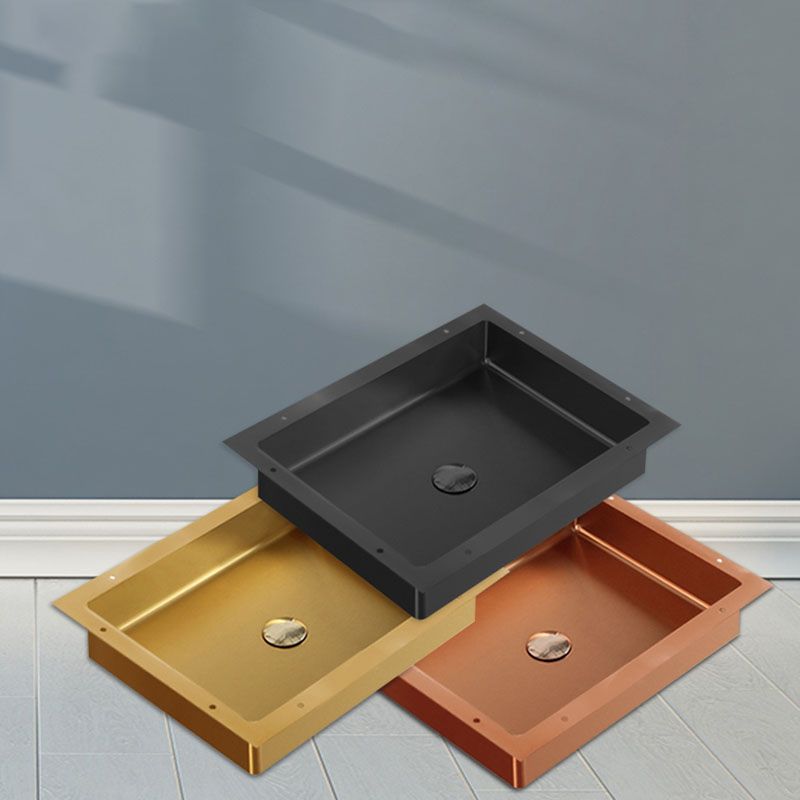 Modern Bathroom Sink Metal Rectangular Drop-in Bathroom Sink with Pop-Up Drain Clearhalo 'Bathroom Remodel & Bathroom Fixtures' 'Bathroom Sinks & Faucet Components' 'Bathroom Sinks' 'bathroom_sink' 'Home Improvement' 'home_improvement' 'home_improvement_bathroom_sink' 1200x1200_e88bbfe0-603d-4a96-9f90-821f0ad5f0c1