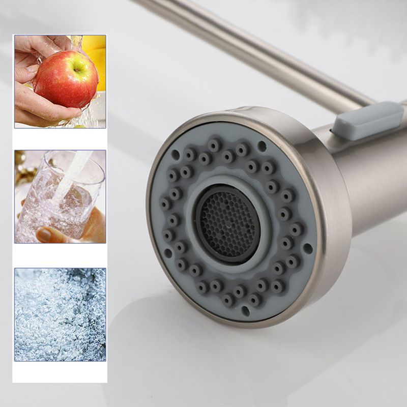 Modern Farmhouse Kitchen Faucet Pull down Single Handle 304 Stainless Steel Faucet Clearhalo 'Home Improvement' 'home_improvement' 'home_improvement_kitchen_faucets' 'Kitchen Faucets' 'Kitchen Remodel & Kitchen Fixtures' 'Kitchen Sinks & Faucet Components' 'kitchen_faucets' 1200x1200_e8a1084a-2e76-4395-affa-815bfc59c122