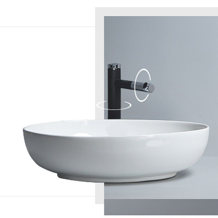 Modern Bathroom Sink Porcelain Round Vessel Lavatory Sink with Pop-Up Drain Clearhalo 'Bathroom Remodel & Bathroom Fixtures' 'Bathroom Sinks & Faucet Components' 'Bathroom Sinks' 'bathroom_sink' 'Home Improvement' 'home_improvement' 'home_improvement_bathroom_sink' 1200x1200_e8a2750b-01f1-423a-a2c4-49c9f1fe6c0e
