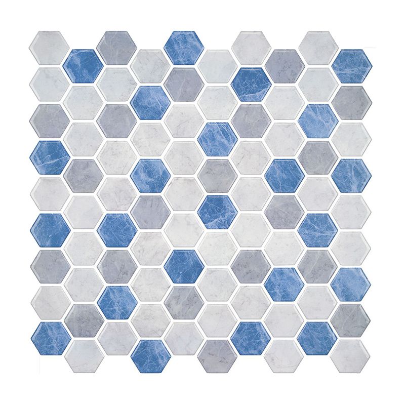 Modern Field Tile Waterproof Hexagon Pattern Peel and Stick Tile Over Tile Clearhalo 'Flooring 'Home Improvement' 'home_improvement' 'home_improvement_peel_stick_blacksplash' 'Peel & Stick Backsplash Tile' 'peel_stick_blacksplash' 'Walls & Ceilings' Walls and Ceiling' 1200x1200_e8a6477c-10cf-49f0-8387-6e4dc81c0fcd