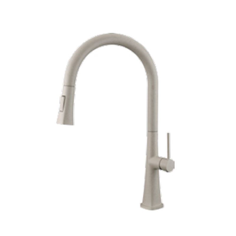 Contemporary One Handle Kitchen Faucet Pull Down 1-Hold Bar Faucet with Pull Out Sprayer Clearhalo 'Home Improvement' 'home_improvement' 'home_improvement_kitchen_faucets' 'Kitchen Faucets' 'Kitchen Remodel & Kitchen Fixtures' 'Kitchen Sinks & Faucet Components' 'kitchen_faucets' 1200x1200_e8e11463-ceae-4142-bdb3-24b0e2f36236