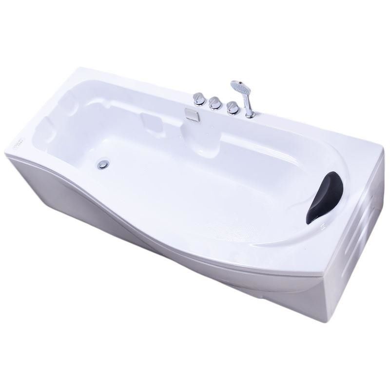 Modern Rectangular Bathtub Stand Alone Acrylic White Soaking Bath Clearhalo 'Bathroom Remodel & Bathroom Fixtures' 'Bathtubs' 'Home Improvement' 'home_improvement' 'home_improvement_bathtubs' 'Showers & Bathtubs' 1200x1200_e8e4bd3b-923f-4742-aa26-0422cd330ab6