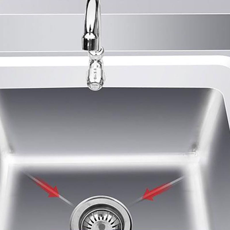 Contemporary Style Kitchen Sink All-in-one Stainless Steel Kitchen Sink Clearhalo 'Home Improvement' 'home_improvement' 'home_improvement_kitchen_sinks' 'Kitchen Remodel & Kitchen Fixtures' 'Kitchen Sinks & Faucet Components' 'Kitchen Sinks' 'kitchen_sinks' 1200x1200_e8f52a44-baa3-4f51-b22a-1eb62cae1666