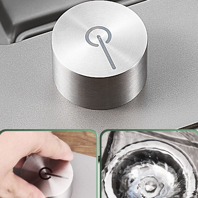 Dirt Resistant Kitchen Sink Soundproof Design Kitchen Sink with Basket Strainer Clearhalo 'Home Improvement' 'home_improvement' 'home_improvement_kitchen_sinks' 'Kitchen Remodel & Kitchen Fixtures' 'Kitchen Sinks & Faucet Components' 'Kitchen Sinks' 'kitchen_sinks' 1200x1200_e90427e9-7d2b-426d-b332-863194488cf7