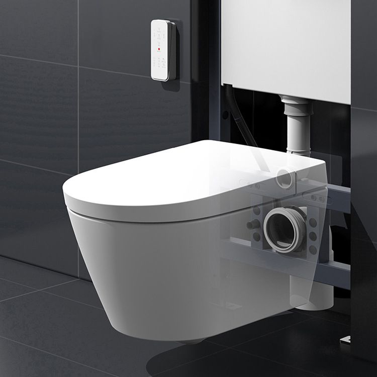 Elongated Wall Mounted Bidet White Wall Hung Toilet Set with Wireless Remote Control Clearhalo 'Bathroom Remodel & Bathroom Fixtures' 'Bidets' 'Home Improvement' 'home_improvement' 'home_improvement_bidets' 'Toilets & Bidets' 1200x1200_e94a97f2-fcca-440c-86dd-645e165eaed7