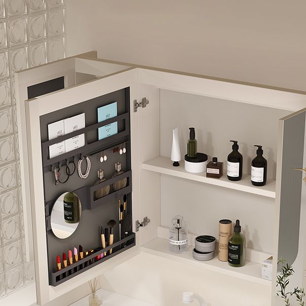 Mirror Included Wall Mount Bathroom Sink Vanity in White with Doors Drawers Clearhalo 'Bathroom Remodel & Bathroom Fixtures' 'Bathroom Vanities' 'bathroom_vanities' 'Home Improvement' 'home_improvement' 'home_improvement_bathroom_vanities' 1200x1200_e9792ee7-9535-4016-9b29-9dfd5ebef8f1